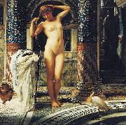 Sir Edward john poynter,bt.,P.R.A Diadumene, Dimensions and material of painting oil painting on canvas